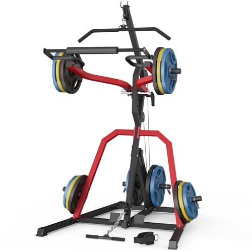 Leverage Gym Home Gym System Workout Station Squat Rack with LAT Pulldown