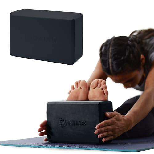 Yoga Block - Supportive Latex-Free EVA Foam Soft Non-Slip Surface for Yoga, Pilates, Meditation (Black), 1 EA, 1 Block (Pack of 12)