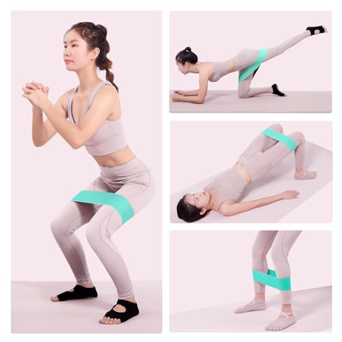 Glute Bands and 11-Loop Stretch Band Set, Fabric Booty Band for Glute Activation, Adjustable Stretching Strap for Yoga, Pilates, Dance, Ballet, Flexibility, Leg Workouts & Home Exercise - view 3