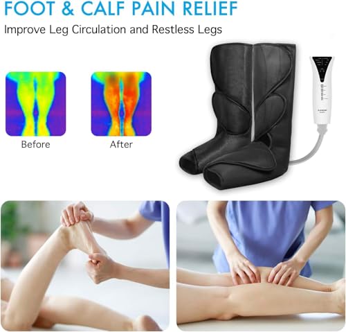 Leg Massager with Heat, Compression Device for Legs, Heated Compression Boots Foot Calf Massage Machine Foot and Leg Pumps Massager - view 4