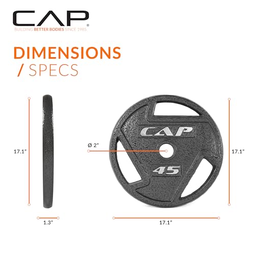Olympic 2-Inch Weight Plates, Cast Iron & Rubber Coated - view 4