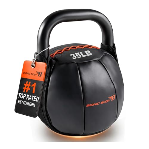 By Kim Lyons Soft Kettlebell with Handle | Soft Weight for Strength Training, Conditioning, Core & Full Body Workouts | Ergonomic Grip | Home Gym, Cross Training, HIIT & Functional Fitness Equipment