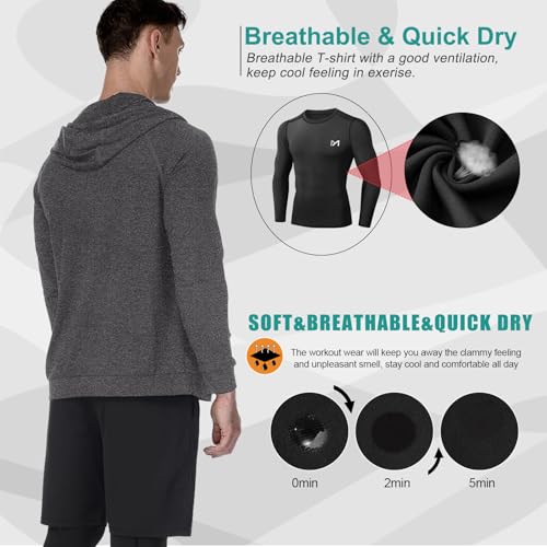 5pcs Men's Compression Sets, Pants, Shirt, Shorts Running Jacket - view 3
