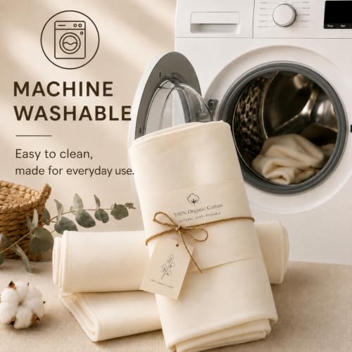 2 Pcs Organic Cotton Flannel for Castor Oil Pack Wrap, Reusable Castor Oil Compress for Stomach, Abdomen, Joints & Other Areas - view 4