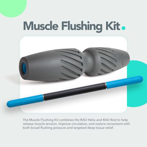 2-in-1 Muscle Flushing Kit – Includes Exercise Foam Roller & Massage Roller Stick – Deep Tissue Myofascial Release, Muscle Recovery Tools for Mobility & Performance - view 2