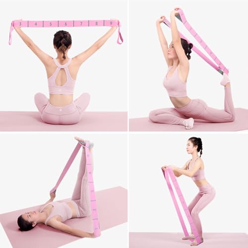 11 Loops Stretch band - Yoga, Pilates, Ballet, and Physical Therapy Stretching strap for Flexibility, Leg Stretching, and Exercise - Durable Stretching equipment for Dance and Fitness - view 4