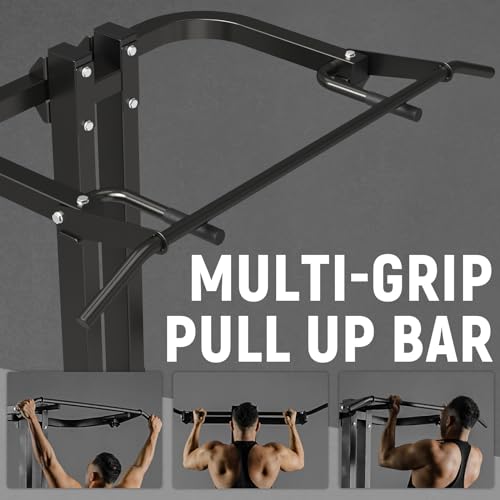 Assisted Pull Up Machine, 600LBS Leverage Assisted Chin and Dip Machine, 4 in 1 Plate Loaded Gym Equipment, Pull Up Machine with 1:1 Counterweight System & Band Peg for Home Gym - view 6