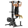 Assisted Pull Up Machine, 600LBS Leverage Assisted Chin and Dip Machine, 4 in 1 Plate Loaded Gym Equipment, Pull Up Machine with 1:1 Counterweight System & Band Peg for Home Gym