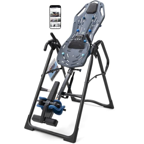 FitSpine X2 Inversion Table, Decompression Surface for Full-Body Stretch, Easy-Reach Ankle Lock, Integrated Accessories, UL Safety Certified, Heavy-Duty 300 lb Capacity