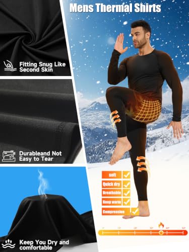 Men Thermal Compression Shirt Long Sleeve Base Layer Tops - view 5