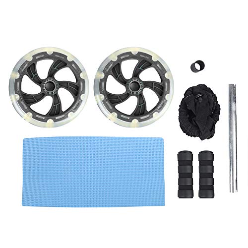 Fitness Roller with Bearing Abdominal Exerciser, Dual - Wheel Core Trainer with Pull Strap Set, Quiet ABS Wheels and Anti - Slip Foam Handles for Home Waist Slimming