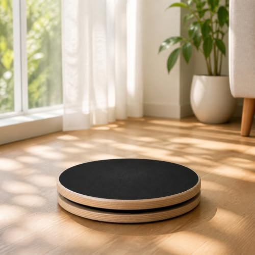 Balance Board Rotational Fitness Equipment Compact for Athletes, 29.5cm Diameter, Package 1 Double-sided Frosted And Felt Surface - view 5