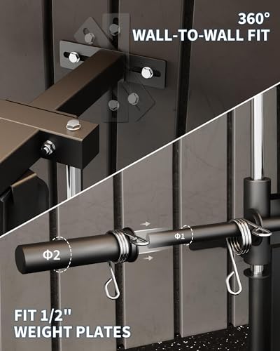 Wall Mount Cable Machine with 19 Positions Dual Pulley System, Attachments - view 6
