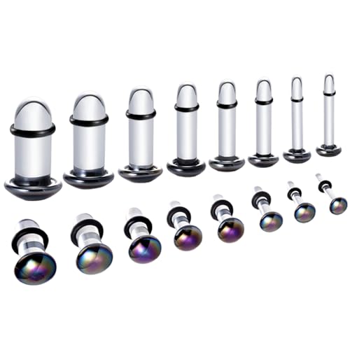 16 PCS Glass Ear Gauges Stretching Kit Plugs Comfy Stretching Fashion Body Piercing gauges stretching kit 14G-00G