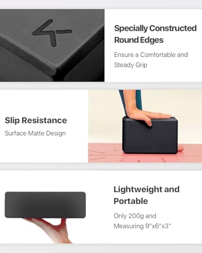 Yoga Block, High-Density EVA Foam 2 Pack Yoga Block with Non-Slip Textured Surface, Supportive, Lightweight - Ideal for Yoga - view 5