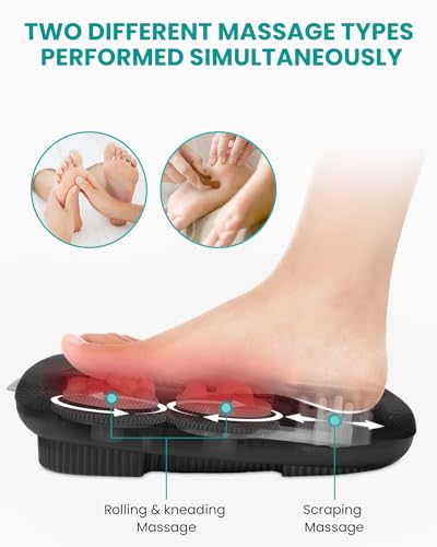 Shiatsu Foot Massager with Heat, Electric Kneading Feet Massage Machine for Circulation and Neuropathy Plantar Fasciitis Pain Relief, Home Office Use, Gifts for Women Men Mom Dad Birthday Gift - view 3