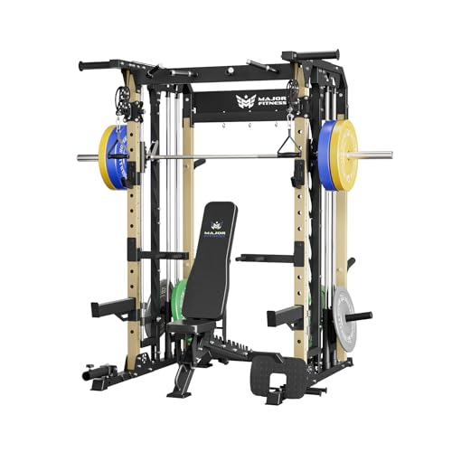 B52 Machine Home Gym with Power Rack, Cable Crossover, Dual Pulley System, Landmine, and Multi-Grip Pull-Up Bar – Heavy-Duty Fitness Equipment for Strength Training and Full-Body Workouts