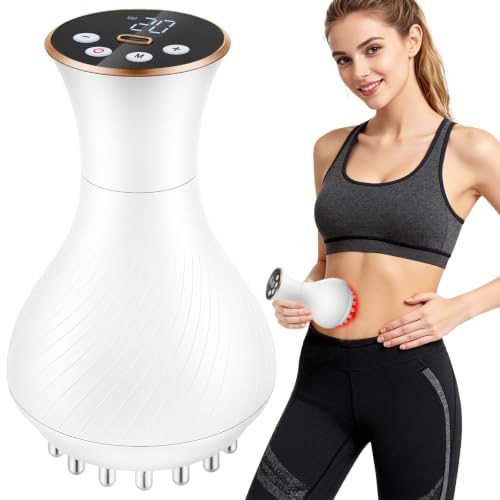 Body Sculpting Machine, Lymphatic Drainage Massager & Anti Cellulite Massage Tool, Helps Reduce Stretch Marks & Cellulite, Pain Relief Devices for Legs, Arms & Belly, Body (White)