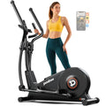 Elliptical Machine, Elliptical Exercise Machine with 16-Level Resistance&Quiet Magnetic Driving System, Elliptical Machine for Home with LCD Monitor,15-17IN Stride,350LB Capacity