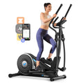 Elliptical Exercise Machine for Home Use, Elliptical Machine with Hyper-Quiet Magnetic Drive System, 16-Level Resistance Adjustment, 15.5IN Stride, 350LBS Loading Capacity, App