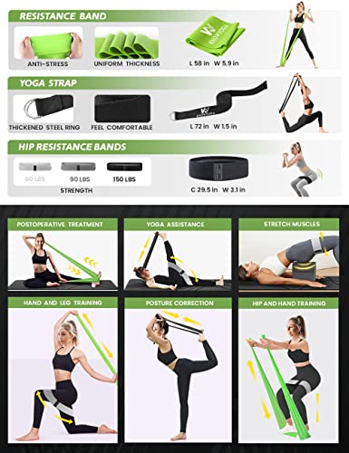 Yoga Starter Kit 12 in 1 - Yoga Set Include Yoga Mat, Foam Roller, 4 Resistance Bands, Yoga Blocks 2 Pack with Strap, 2 Peanut Massage Balls, Yoga kit and Sets for Beginners - view 7
