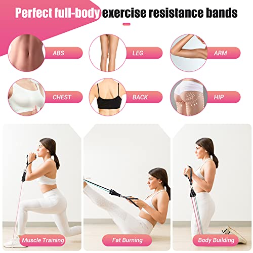 Resistance Bands with Handles for Women, 5 Level Exercise Bands - view 5