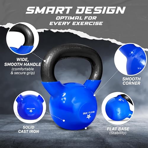Vinyl Kettlebell, 5–100 Lb Strength Training Kettlebell - view 2