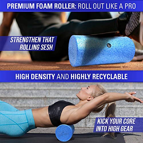 9-in-1 Foam Roller Set – Muscle Recovery Set Includes 3 Resistance Bands, Massage Roller Stick, Peanut Ball, Lacrosse Ball, and Spikey Ball - Massage Tools for Deep Tissue & Myofascial Relief - view 4