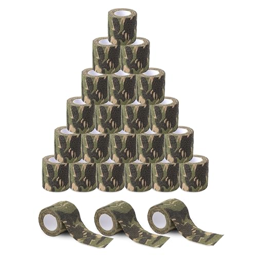 Sensi Wrap Grip Cover Sports Self Bandage Rolls 2-inch x 5-Yards 24pcs (Jungle Camo)