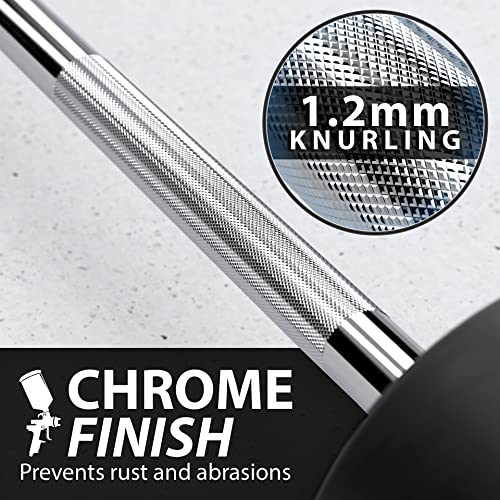 Fixed Barbell – Pre Weighted Straight Steel Bar - view 3