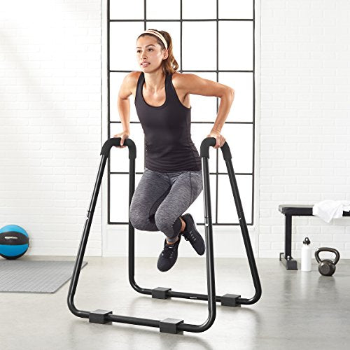 Dip Bar Station, Portable Strength Training Stand for Tricep Dips & Calisthenics, Home Gym, 661 lb Weight Capacity, Black - view 6