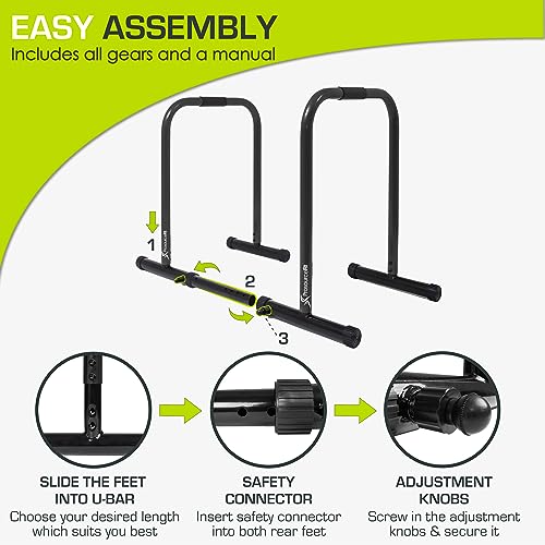 Power Dip Station Adjustable Height Upper Body Equipment for Home Gym - view 5