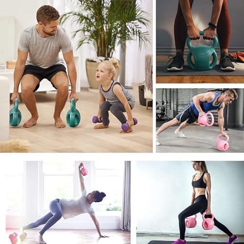 3 Handle Kettlebells Weight - Weight for Women Options 5, 10, 15 and 20 LB for Russian Twists AB Exercise, Weightlifting and Core Fitness Exercise Home Gym [Single in Sold] - view 2