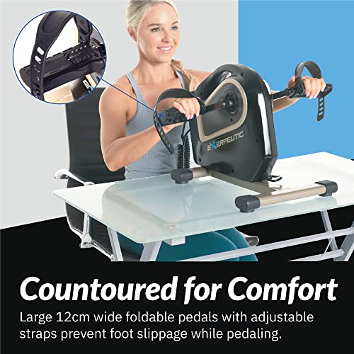 2000M Motorized Under Desk Exercise Bike - Electric Legs and Arms Pedal Exerciser - Fitness Equipment for Home Use - Remote Work Office Accessory - Black - view 5