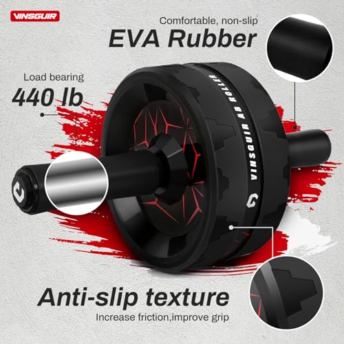 Ab Roller Wheel for Home Gym, Abs & Core Strength Workout with Knee Pad Set - view 4