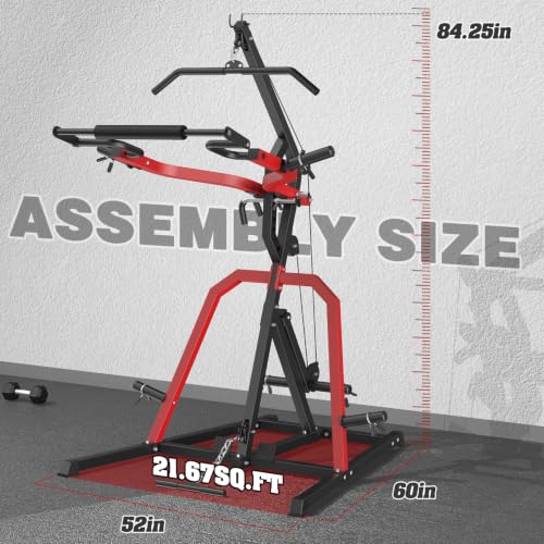 Leverage Gym Home Gym System Workout Station Squat Rack with LAT Pulldown - view 5