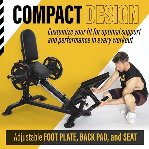 Fitness Leg Sled - Leg Press Machine, 700 LB Capacity, Black - Professional Home Gym Equipment - Heavy Duty Exercise Equipment for Lower Body Workout - view 2
