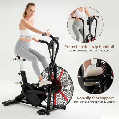 Fan Exercise Bike Upright AirBike Indoor Stationary Bicycle - view 4