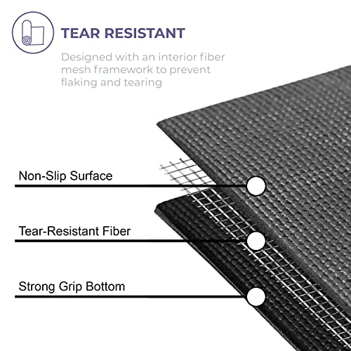 Voyage 5mm Studio Yoga Mats, 4 Pack, 72x24in - view 5
