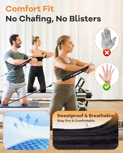 2PCS Pilates Straps for Reformer, Comfortable Enhanced Thickness, Fitness Pilates Double Loop Exercise Straps for Home Gym Workout - view 3