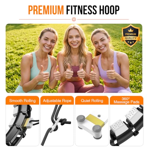 Weighted Infinity Fitness Hoop with Silent 24 Detachable Parts, 47 Inch - view 2