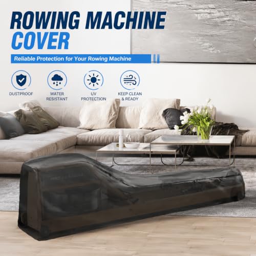 Rowing Machine Cover for Peloton Row Starter Package 2022-pr, Waterproof Fitness Equipment Cover Indoor Outdoor Rower, Oxford Fabric Protective Cover with Adjustable Drawstring - view 4