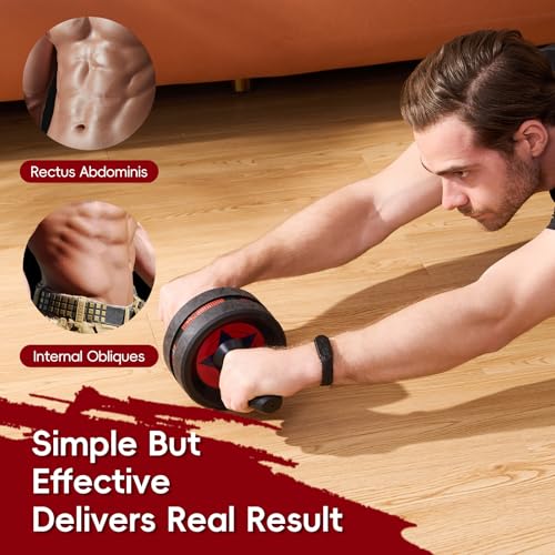 Ab Roller Wheel for Abs Workout with 2 Knee Pads for Home Gym - view 3