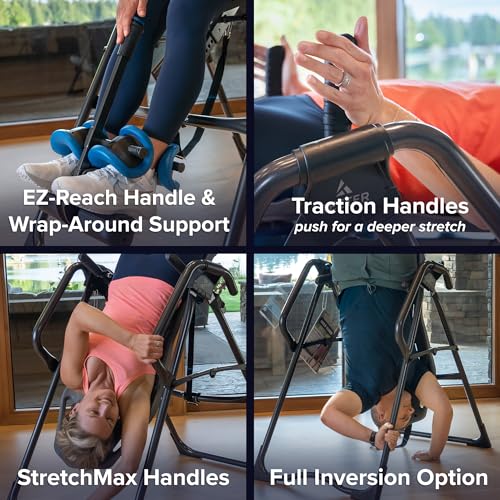 FitSpine X3 Inversion Table w/ Accessories for Back Pain Relief, Deluxe Easy-Reach Ankle Lock, FDA Registered, UL Safety Certified, 300 lb Capacity, Designed & Patented in USA - view 4
