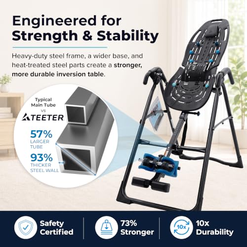 EP-560 Inversion Table w/Accessories for Back Pain Relief - FDA - Registered, UL Safety Certified, 300 lb Capacity, Designed & Patented in USA - view 6