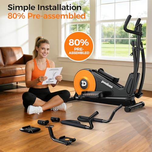 Elliptical Exercise Machine, Elliptical Machine with 16-Level Resistance&Quiet Magnetic Driving System, Elliptical Machine for Home with LCD Monitor,16IN Stride,350LB Capacity - view 7