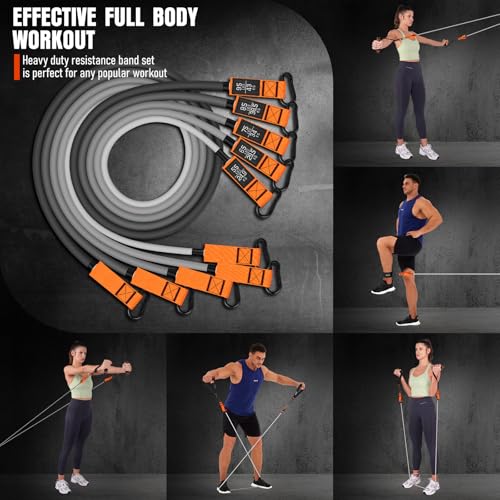 Resistance Bands with Handles, 175lb Exercise Bands for Working Out - view 4