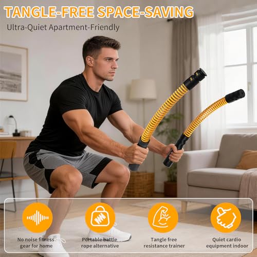 Ropeless Battle Ropes 4.0, Heavy Duty Portable Steel Core - view 2