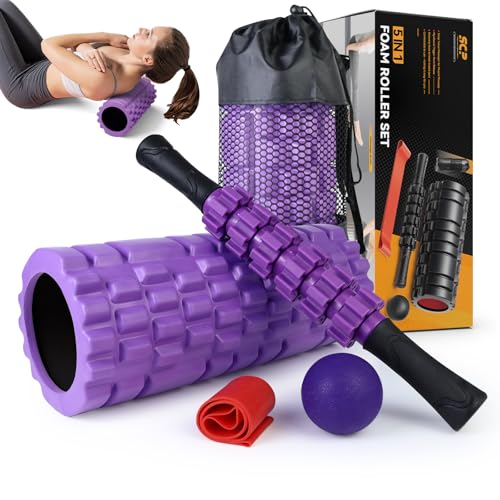 5 in 1 Foam Roller Set for Deep Tissue Muscle Massage