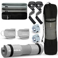 10 in 1 Barbell Pad Set for Squats & Hip Thrust – Barbell Pad with Resistance Bands, Lifting Straps, Ankle Straps & Barbell Clamps – Weightlifting Accessories Kit for Home Gym